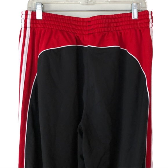 black and red adidas sweatpants